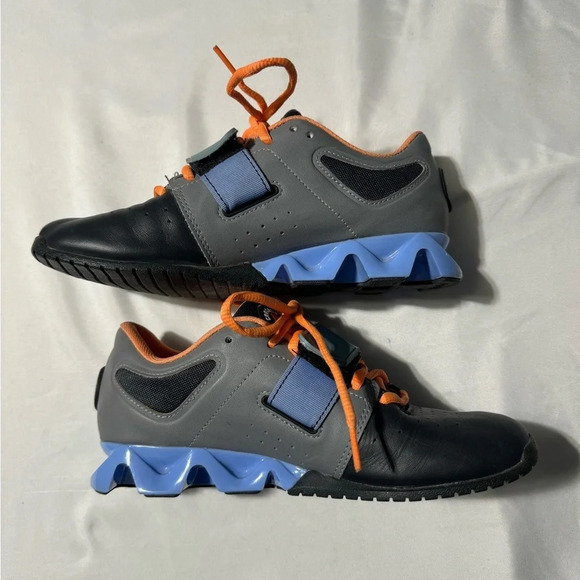 Reebok CrossFit U-Form Trainers Grey/Blue/Orange Size 6.5 - Picture 3 of 10
